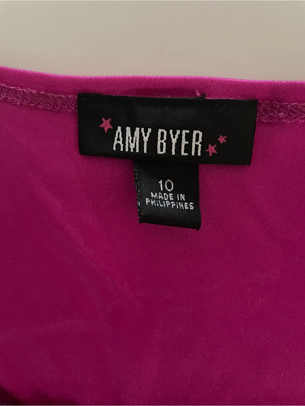 Amy Byer Girls Magenta Ombré Glitter Party Dress with Attached Bolero Size 10 - Picture 5 of 10